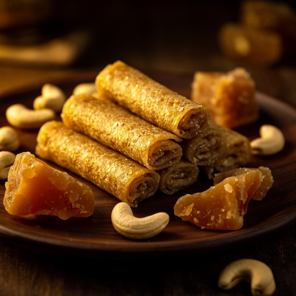 Traditional Atreyapuram Putharekulu with jaggery